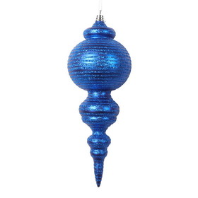 Vickerman MT224502 10" Matte Blue Finial Ornament 2/bag
