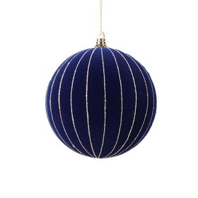 Vickerman MT229231 4.7" Midnight Blue Round Ornament 3/Bag