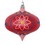 4" RED HAND-PAINTED ONION ORNAMENT 3/BAG