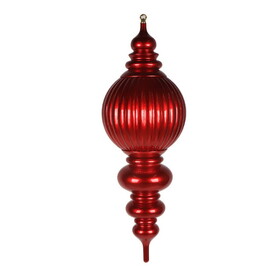 Vickerman MT257203UV 35" Red UV Candy Stripe Finial.This large ornament features a stunning candy apple finish and is UV-rated for outdoor use