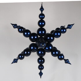 Vickerman MT257802 39" Blue Candy Starburts Finial. This large ornament features a stunning candy apple finish. It measures 39 inches tall.