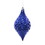 Vickerman N174922D 6" x 3" CobaltBlue Shiny DiamondDrop 4Bg