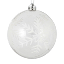 Vickerman Clear Ball White Glitt Snowflake 4/Bx