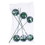 Vickerman N223104PV 4" x 18" Green Pearl Ball Stick 6/Bag, Price/each