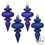 Vickerman N500022 4" Cobalt Blue Finial 4 Finish Asst 8/Bx