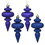 Vickerman N500022 4" Cobalt Blue Finial 4 Finish Asst 8/Bx