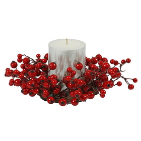 Vickerman 10" Mixed Berry Candle Ring 3.5" Ctr