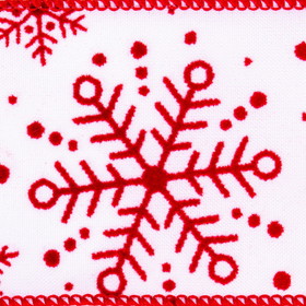 Vickerman 2.5"x10yd Snowflake Ribbon