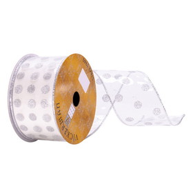 Vickerman 2.5"x10yd Clear PVC Spots Ribbon