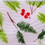 Vickerman Q220742 2.5"x10yd White Pine Tips Berry Ribbon