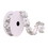 Vickerman Q221733 1.5"x5yd White/Silver Flower Ribbon