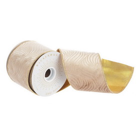 Vickerman 4"x10yd Gold Shimmer Texture Ribbon