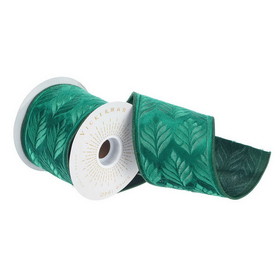 Vickerman 4"x5yd Teal Green Embroidery Ribbon
