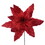 14" Red Glitter Poinsettia Stem 6/Bag