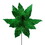 14" Green Glitter Poinsettia Stem 6/Bag