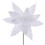 14" White Glitter Poinsettia Stem 6/Bag