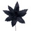 14" Black Glitter Poinsettia Stem 6/Bag