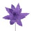 14" Purple Glitter Poinsettia Stem 6/Bag