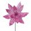 14" Pink Glitter Poinsettia Stem 6/Bag