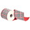 4"X10Y RED HOUNDSTOOTH PLAID RIBBON