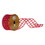 Vickerman QY230310 2.5"X10Y Red Jute Tinsel Grid Ribbon