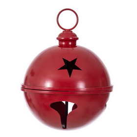Vickerman 10" Red Iron Bell Ornament