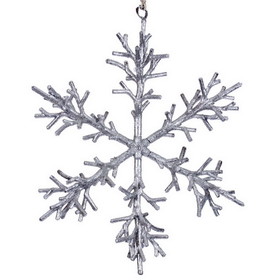 Vickerman 9" Silver Twig Snowflake Orn 3/Bag