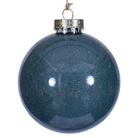 Vickerman 4" Denim Blue Ball Ornament 3/Bag