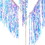 Vickerman RX241300 36" Iridescent Tinsel Icicle 3-Tip Spray 3/Pack