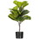 27" Green Fiddle Leaf Plant Black Pot