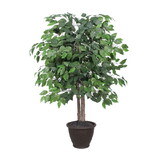 Vickerman TBU0140-RB 4' Ficus Bush in Plastic Container