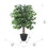Vickerman TBU0140-RG 4' Ficus Bush in Gray Plastic Pot