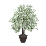 Vickerman TBU1640-RB 4' Silver Maple Bush in Plastic Contain