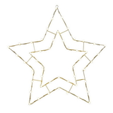 Vickerman 48" x 48" White 5 Pt Star C7 Wire Motif