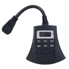 Vickerman V240100 All Weather Outdoor 3-Outlet 7-Day Digital Timer With Always On,Dusk To Dawn Or On At Dusk For 1 To 12 Hour Setting