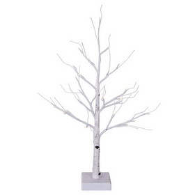 Vickerman X221020 2' White Birch Twig Tree LED 24WW B/O