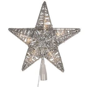 Vickerman X222207 12.5" LED Silver 5Pt Star Tree Topper