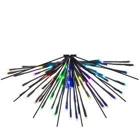 Vickerman X24K16RGB-WW 80Lt X 16" Remote Controlled Rgb-Warm White Black Starburst With 5Mm Led Wide Angle Lights With 13' Lead Wire