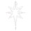 Vickerman X24TT36 36" 3-D White Bethlehem Star Tree Top With 125 5Mm Wide Angle Sealed Pure White Lights And 48" Lead Power Cord,110V
