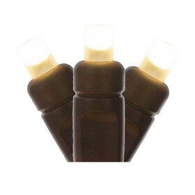 Vickerman X6B6501F 50 Frosted Warm White Wide Angle Single Mold End-Connecting Led Light Set With 22 Gauge Green Wire,3"X 6"X 3" Spacing