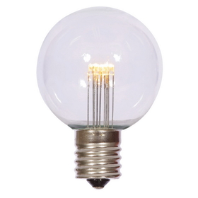 Vickerman G50 LED WmWht Transp Bulb E17 Nk Base