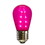 Vickerman S14 LED Pink Transparent Plastic Bulb E26 Medium Nickel Base 5 per pack.