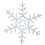 Vickerman X106224 24" LED 160Lt PureWht Forked Snowflake