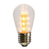 Vickerman X14ST11-5 S14 LED WmWht Transp Bulb E26 Base 5/pk