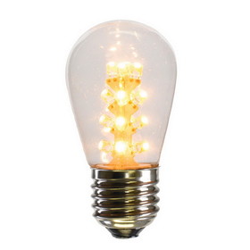 Vickerman XS14P01-5 S14 LED WmWht Transp Bulb E26 Base 5/pk