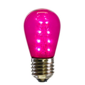 Vickerman XS14P09-5 S14 LED Pink Transp Bulb E26 Base 5/pk