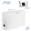 VIVO DESK-SF02W White Floating Wall Mounted Drop Down Storage Cabinet Desk Drawer Shelf