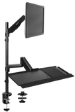 VIVO STAND-SIT1B Sit-Stand Height Adjustable Pneumatic Arm Desk Mount for 1 Screen up to 32