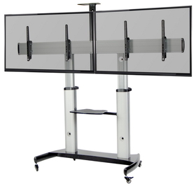 VIVO STAND-TV12H Ultra Heavy Duty Mobile Cart Dual TV Stand - Fits Two 37" to 60" Screens