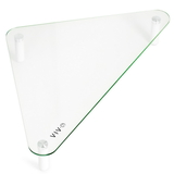 VIVO STAND-V000Q Glass Tabletop Riser Triangle Corner Desktop Stand for Computer Monitor, Laptop